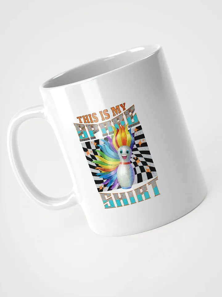 This Is My Spare Shirt Bowling Rainbow Flames Mug product image (2)