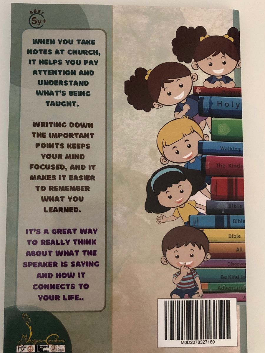 Church Notes Journal. 52 -Week Kids Interactive Notebook Journal product image (3)