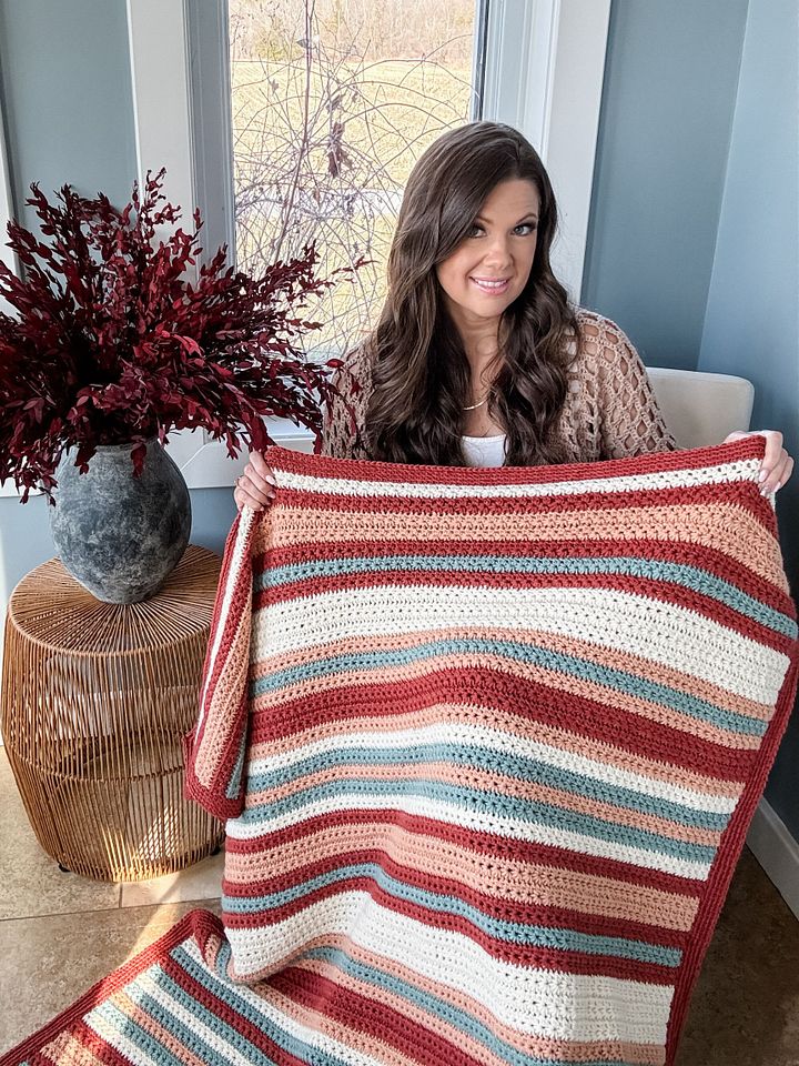 Sahara Stripes Blanket Crochet Pattern product image (1)