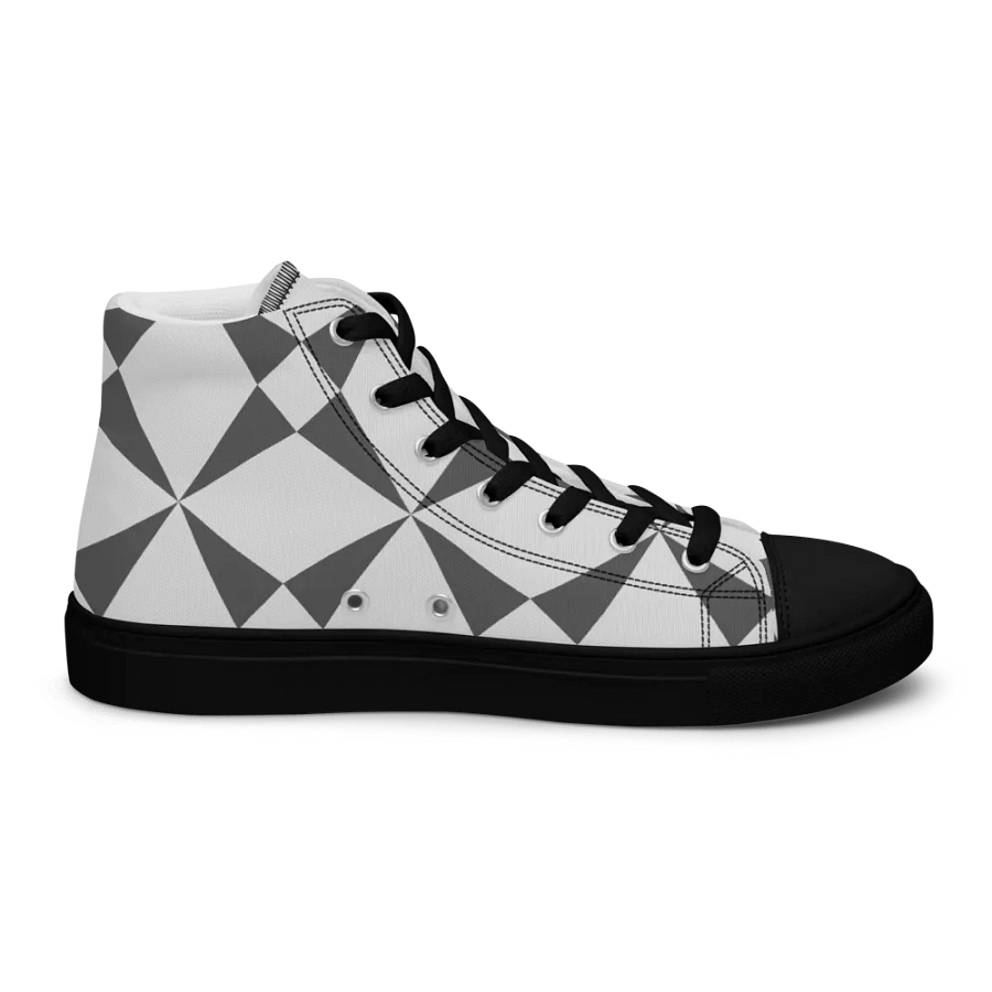 BBG Grey/White Pattern High Tops - Black Soles product image (6)