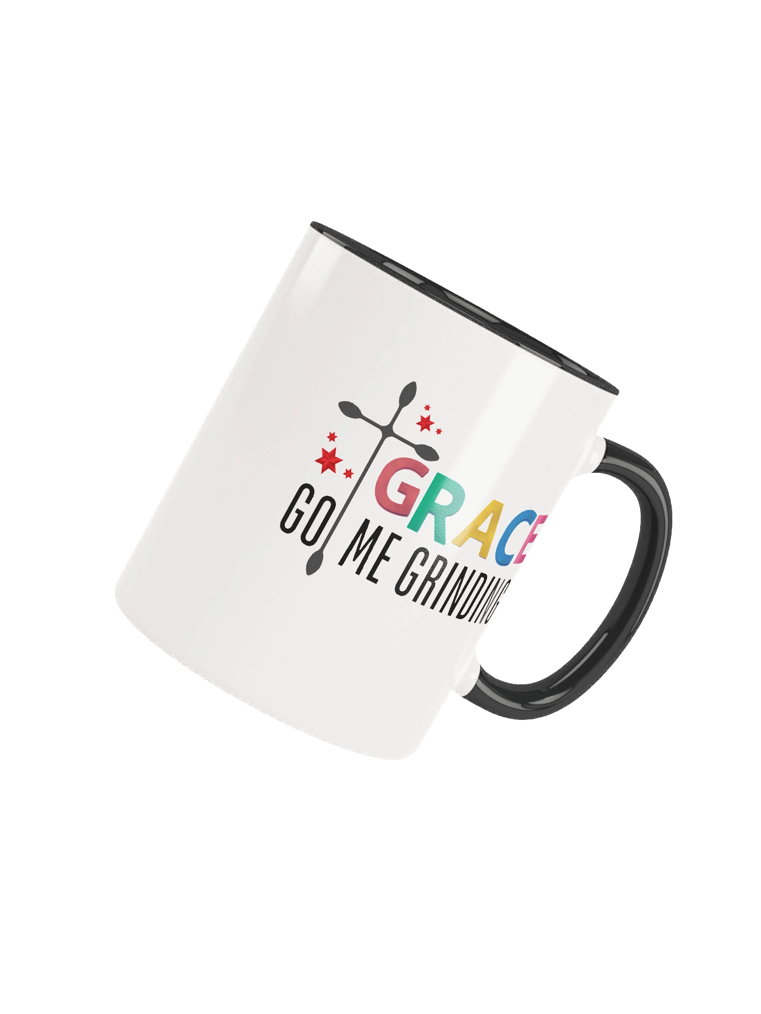 Grace Got Me Grinding Christian Double-Tone Mug | Faith Hustle Coffee Cup | Inspirational Gift for Women of Faith product image (5)