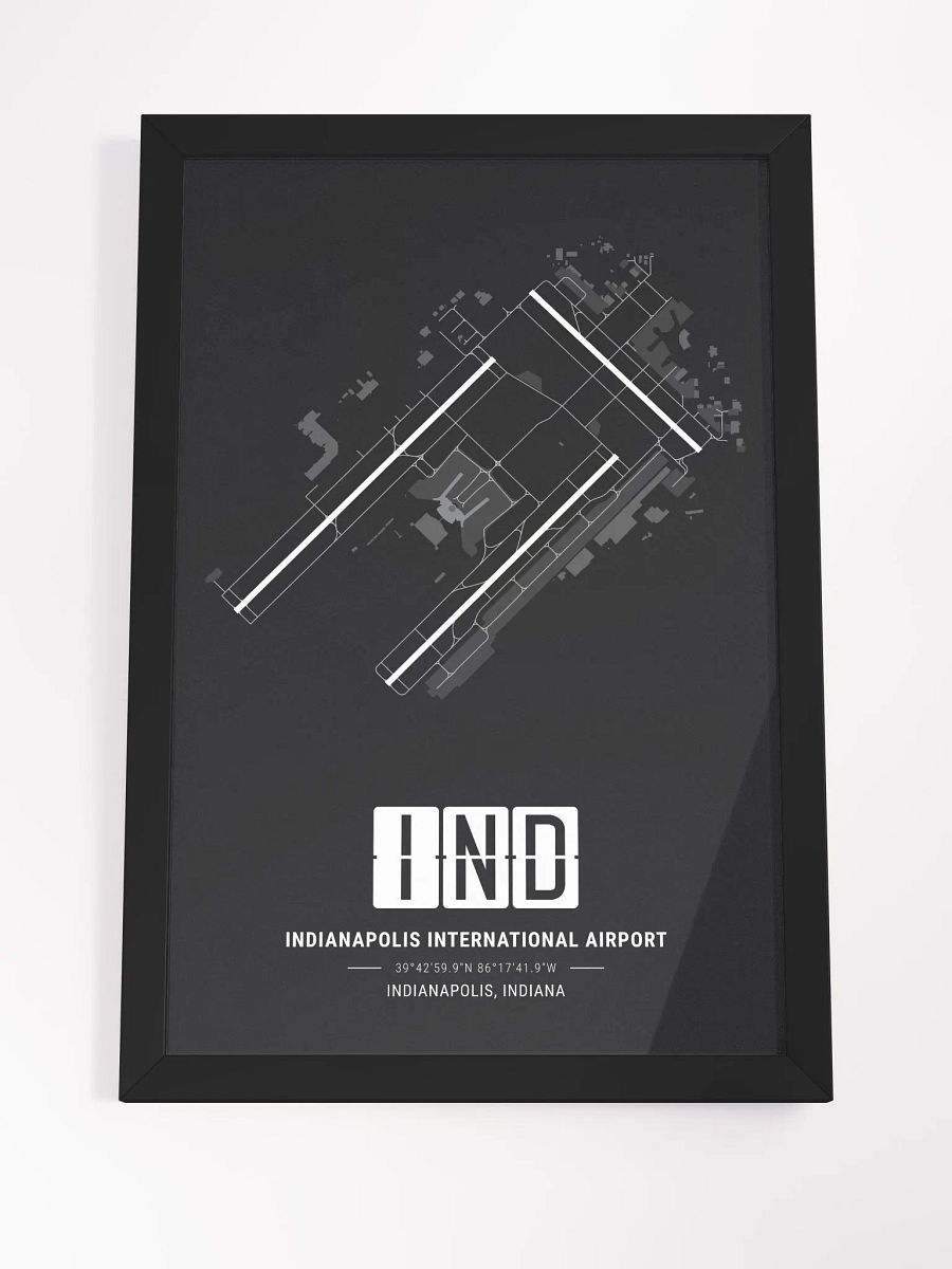 Framed Airport IND Premium Map On Matt Paper product image (4)