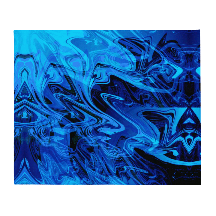 Blue and Black Swarm Pattern Urban Design Throw Blanket product image (2)