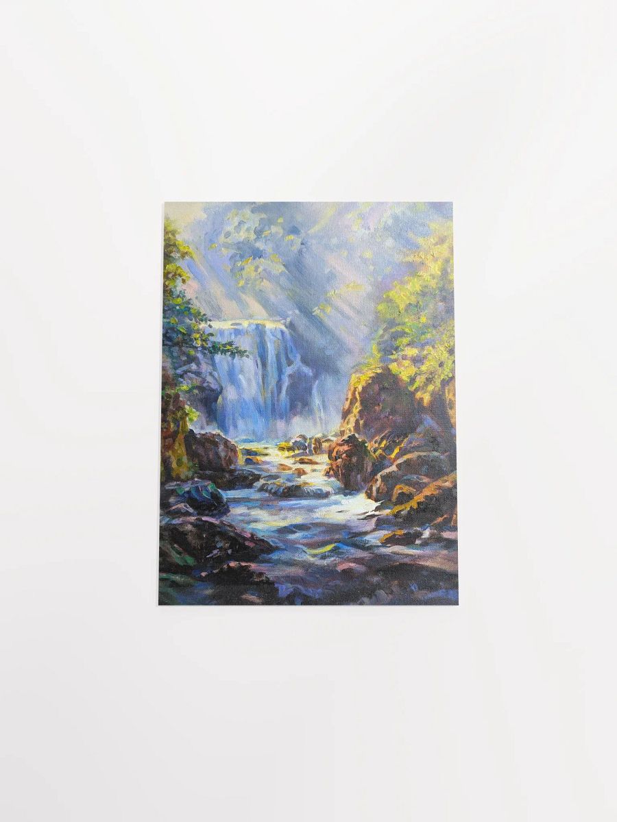 Mountain trails and waterfalls-Oil Painting Paper Poster product image (4)