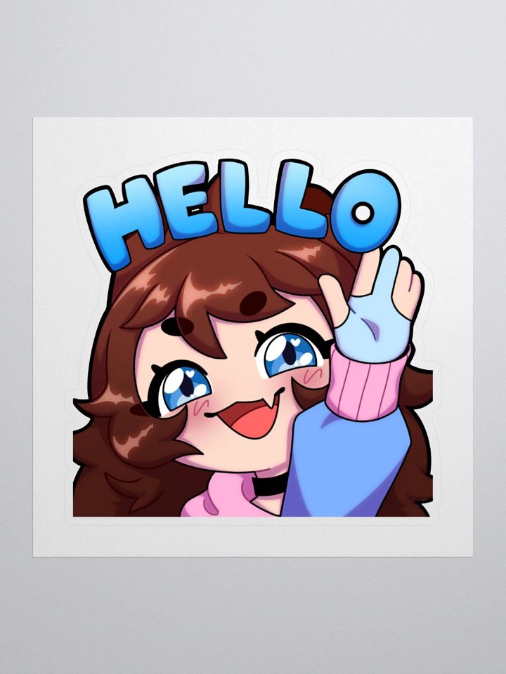 Wolfy Hello Sticker product image (1)