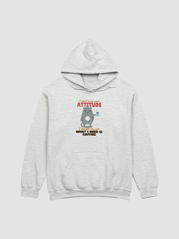 Cat with ATTITUDE... needs coffee! - HOODIE product image (10)