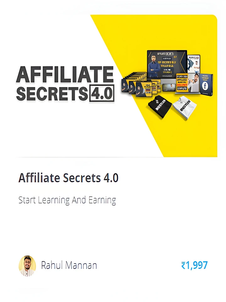 Affiliate Secrets 4.0 by Rahul Mannan product image (1)