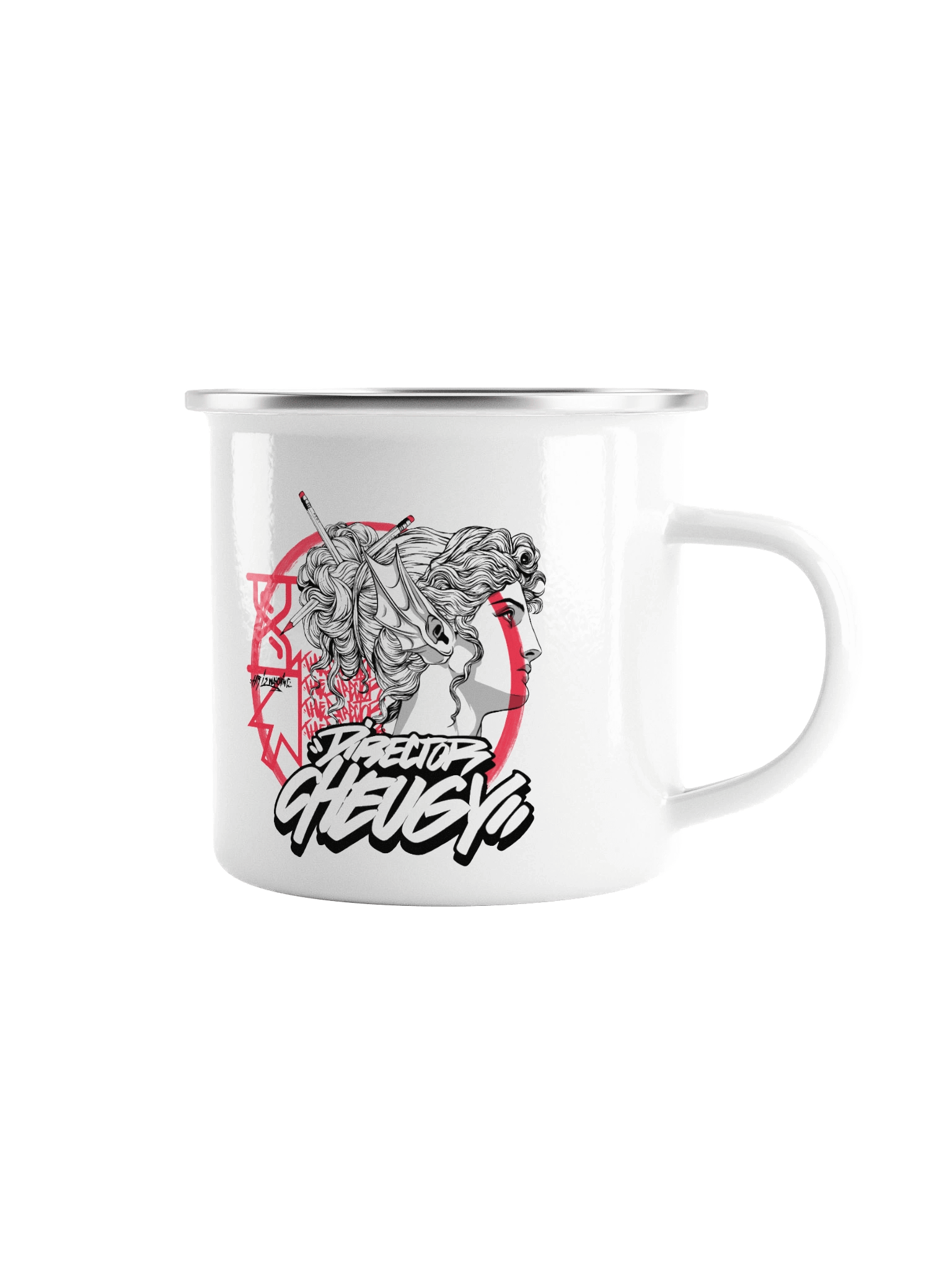 Bustin Enamel Mug (White) product image (1)