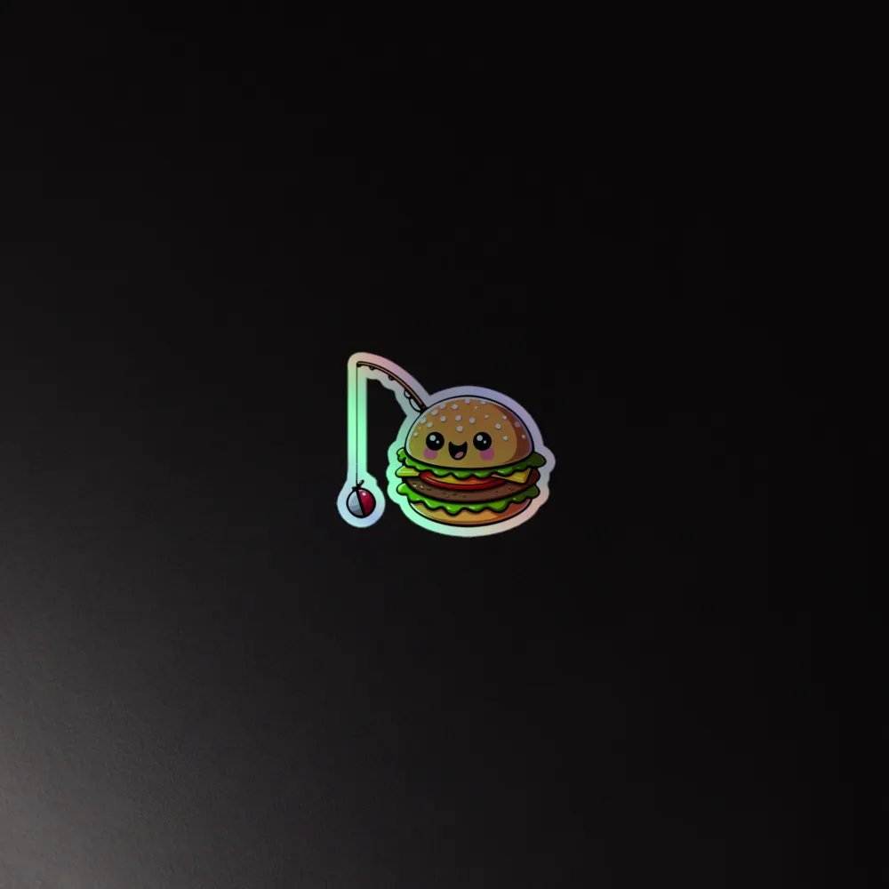 Whimsical Burger Holographic Sticker Sheet product image (4)