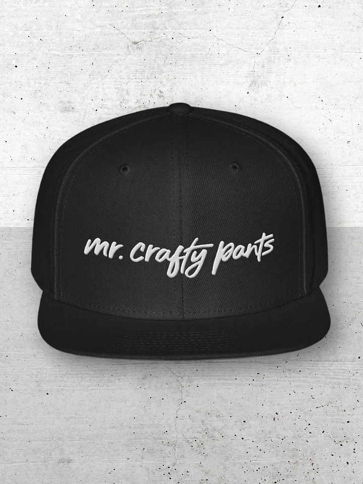 The Mr. Crafty Pants Classic Black Snapback Hat product image (1)