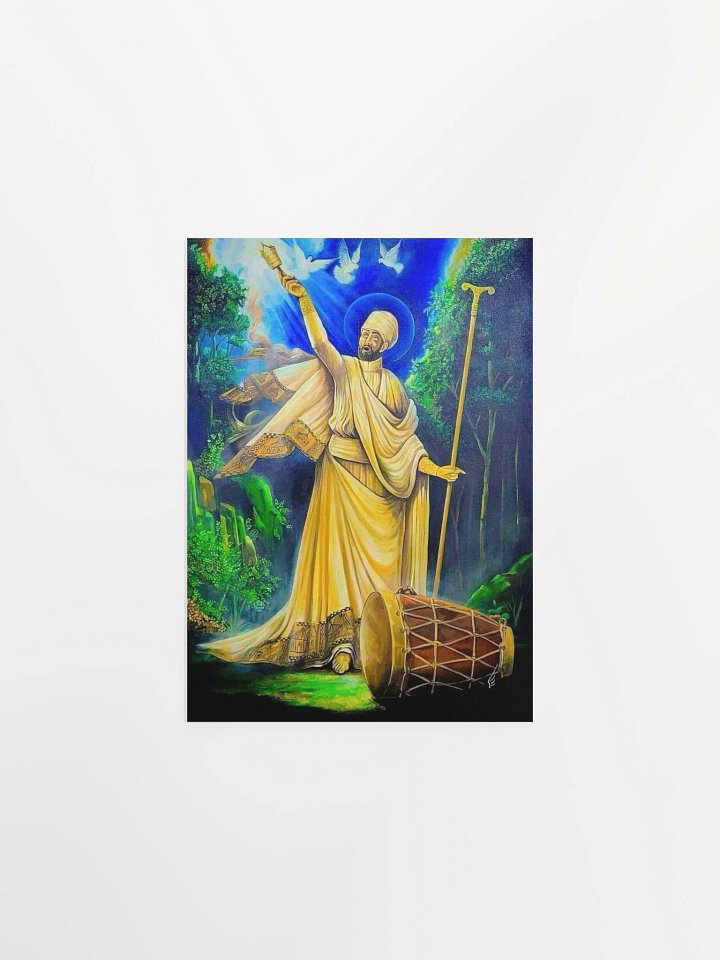 Saint Yared Sacred Music Poster – Ethiopian Religious Art Print-Poster product image (1)