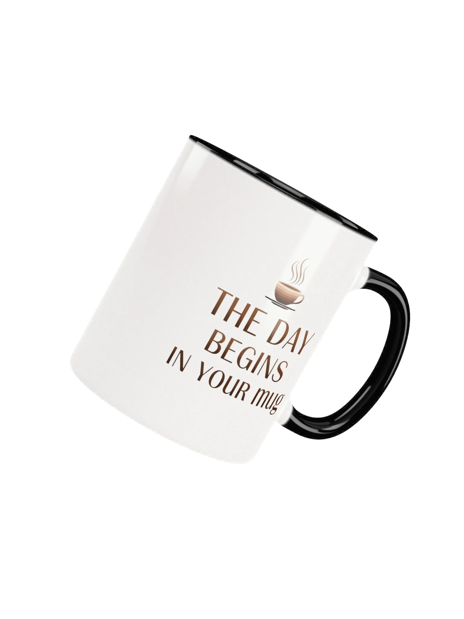 Start Your Morning Right: "The Day Begins in Your Mug" Inspirational Coffee Mug – Perfect for Energizing Your Day product image (4)