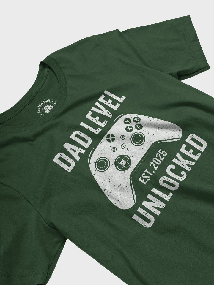 Dad Level Unlocked EST. 2025 Gamer X Console T-Shirt product image (2)