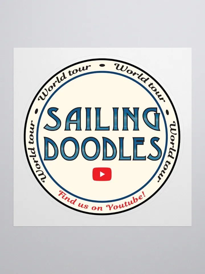 Sailing Doodles Round Sticker product image (1)