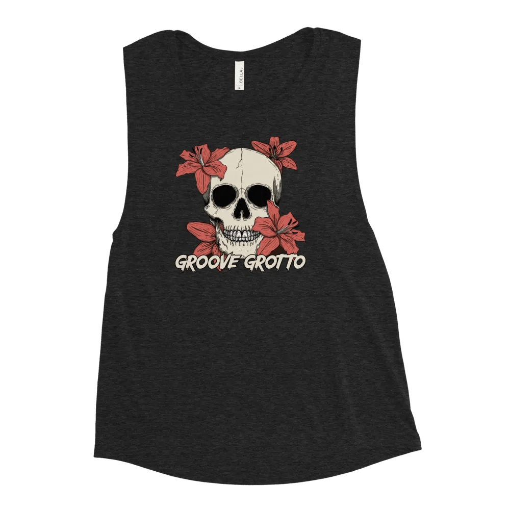 Flower Skull Flowy Muscle Tank product image (2)