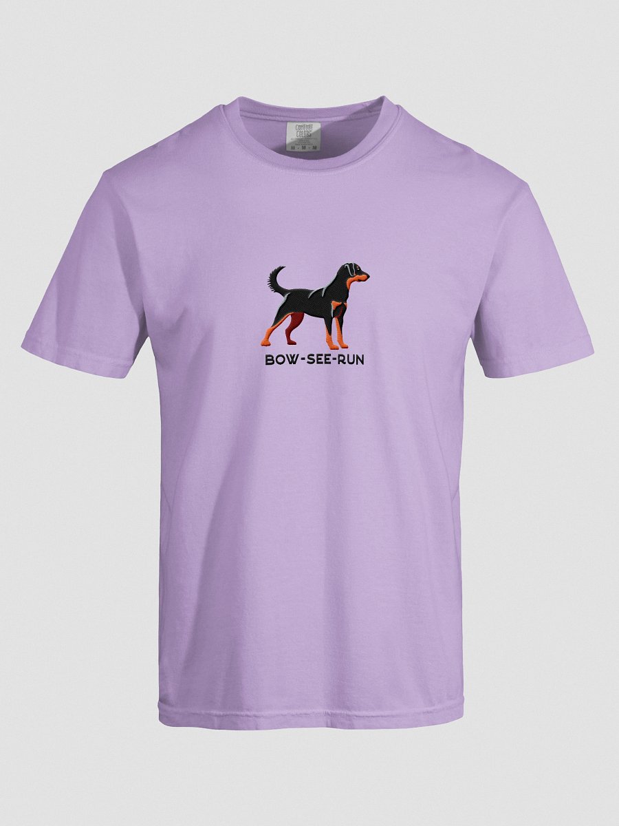 Bow-See-Run T-Shirt(Embroidered) of a Beauceron(Black & Tan) product image (47)