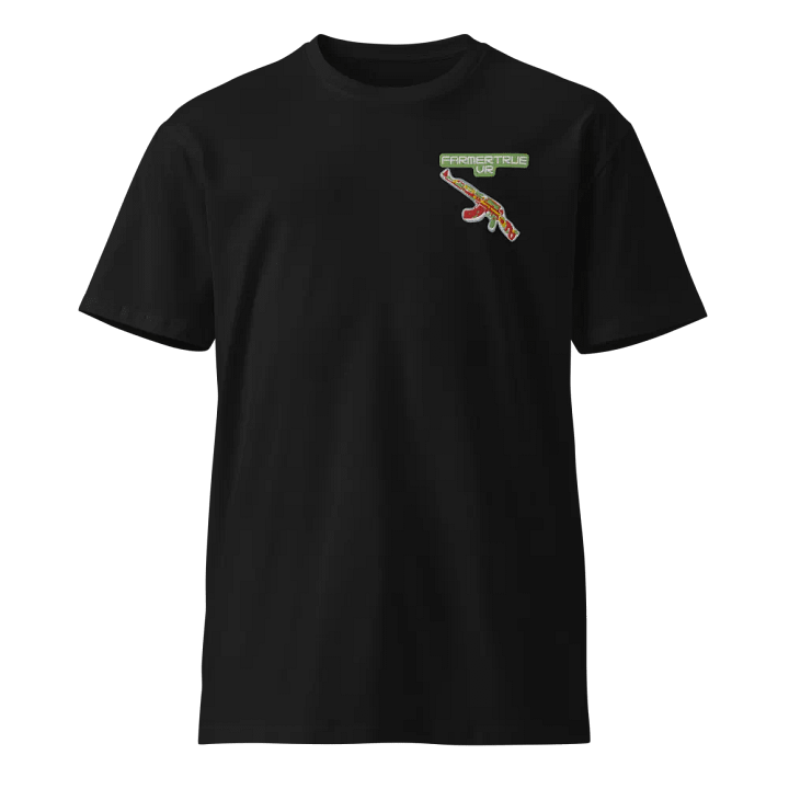 farmertrue font & AK47 Drawn T-Shirt Embroidered Unisex product image (1)
