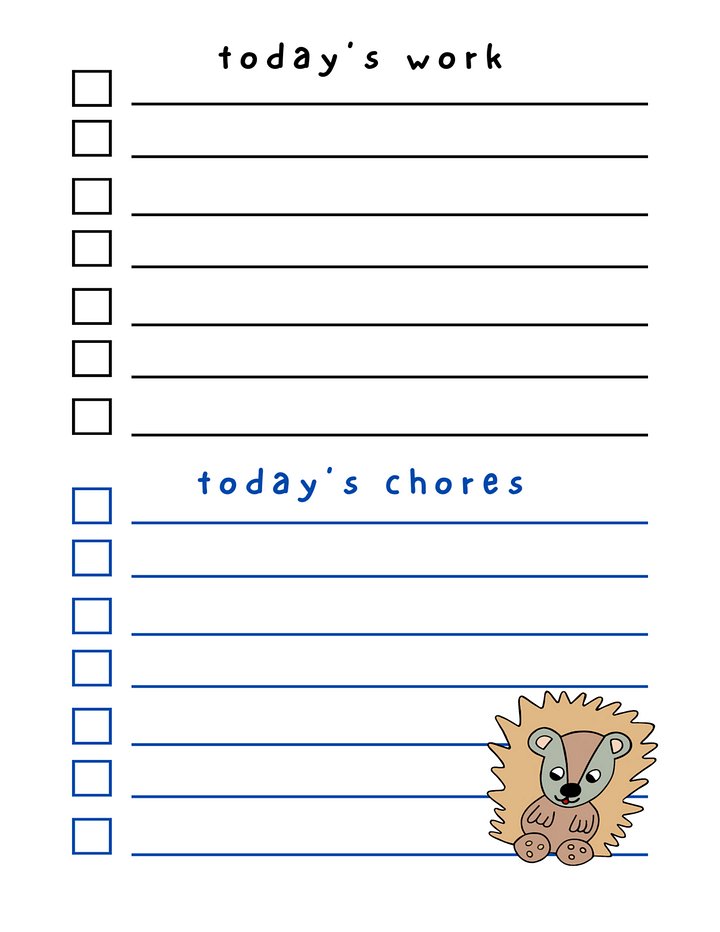 🦔🍂 Cute Cartoon Hedgehog Dry Erase To-Do List – Stay Sharp and Tidy with a Prickly Little Pal! 🍂🦔 product image (2)
