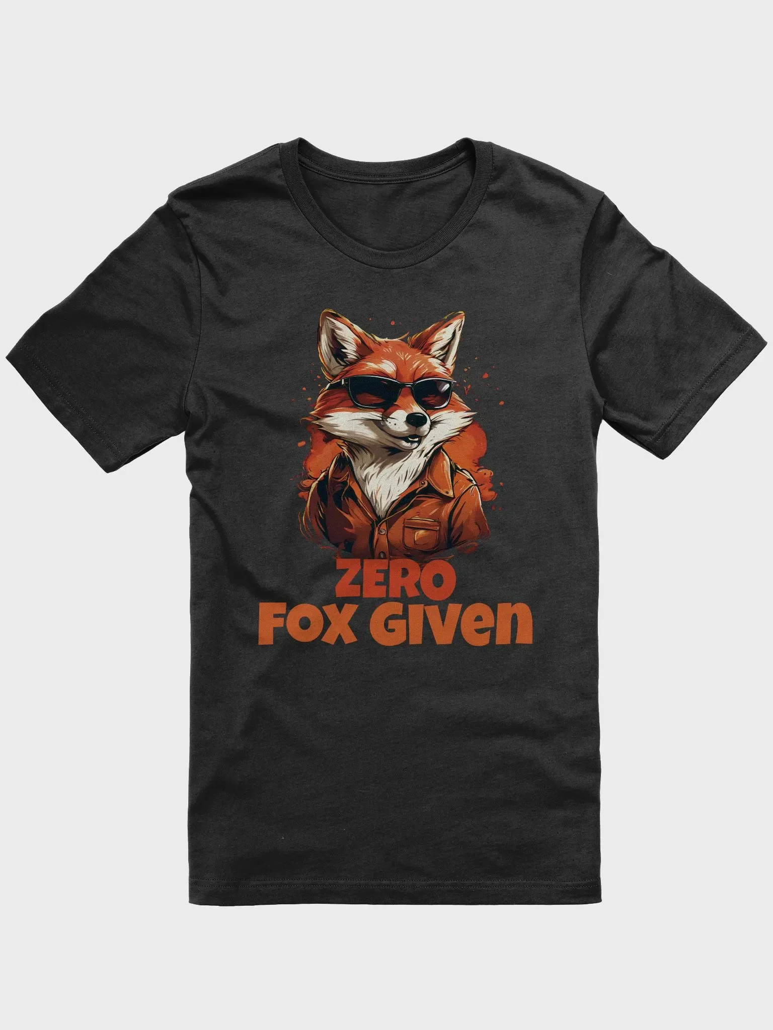 Zero Fox Given - Cool Funny Bella Canvas 3001 T-Shirt with Stylish Cartoon Fox Design product image (1)