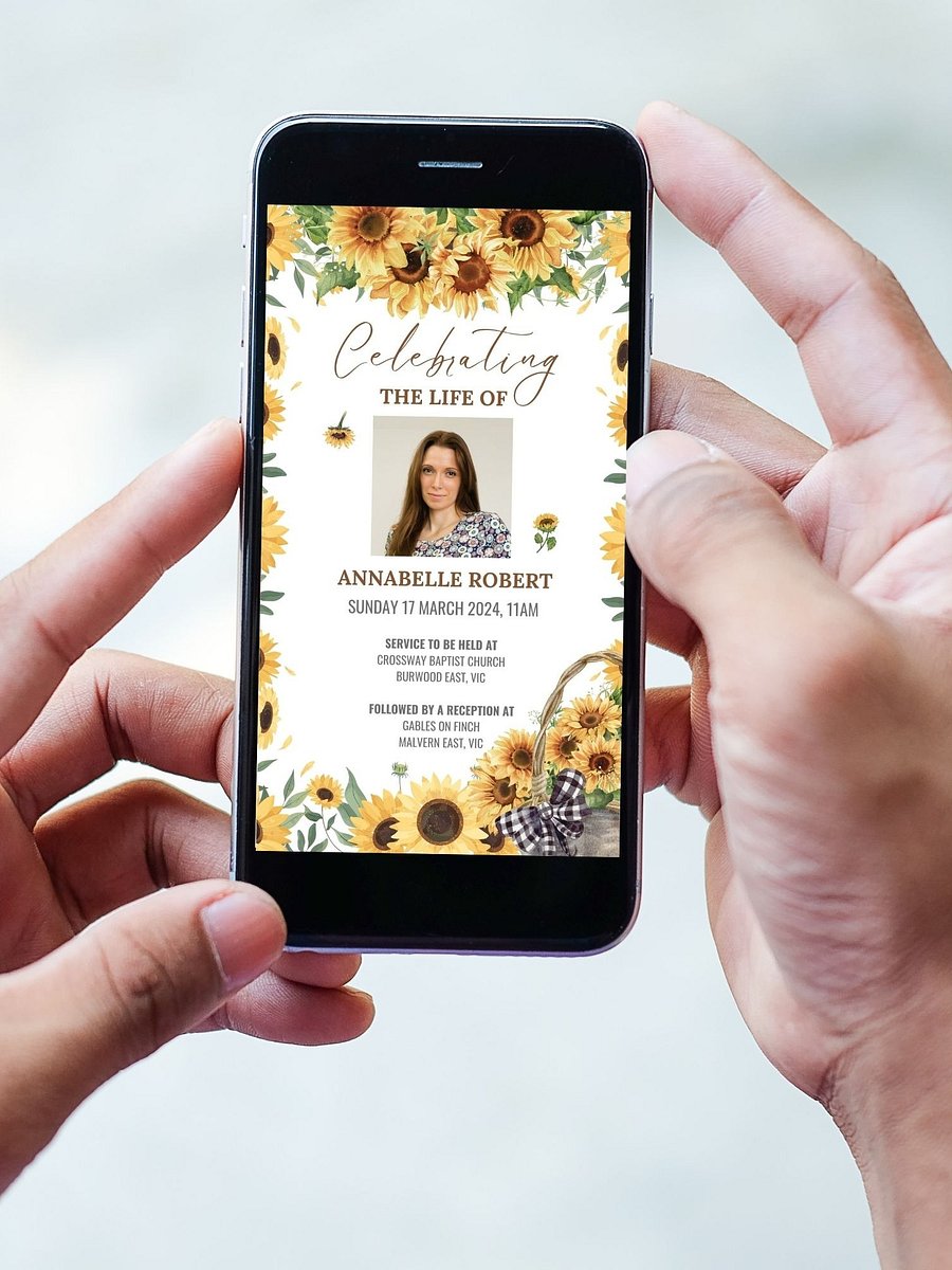 Sunflowers Evite Canva Template product image (4)