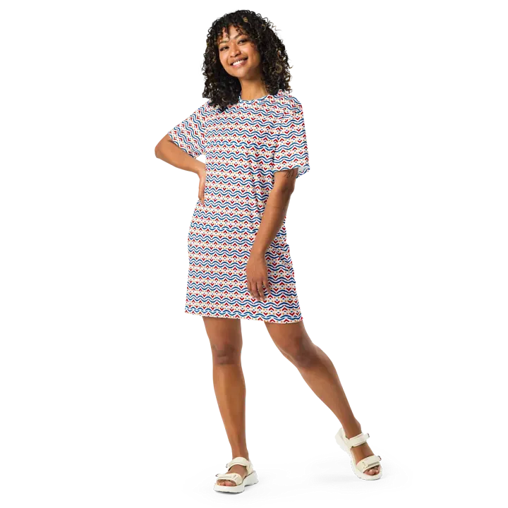 Red, White & Blue T-Shirt Dress, Summer Dress product image (1)