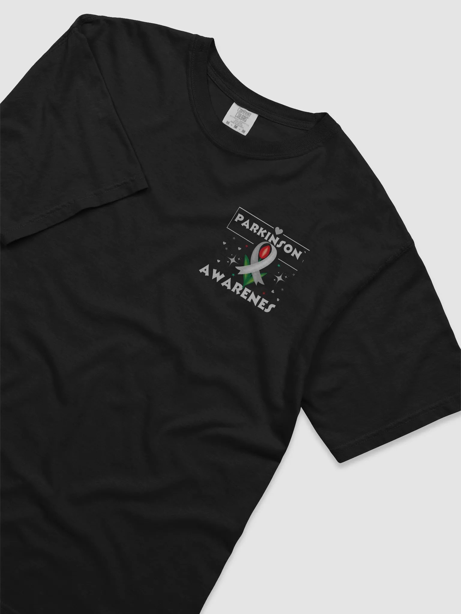 Parkinson's Awareness Red Tulip Comfort T-shirt - Pocket product image (12)