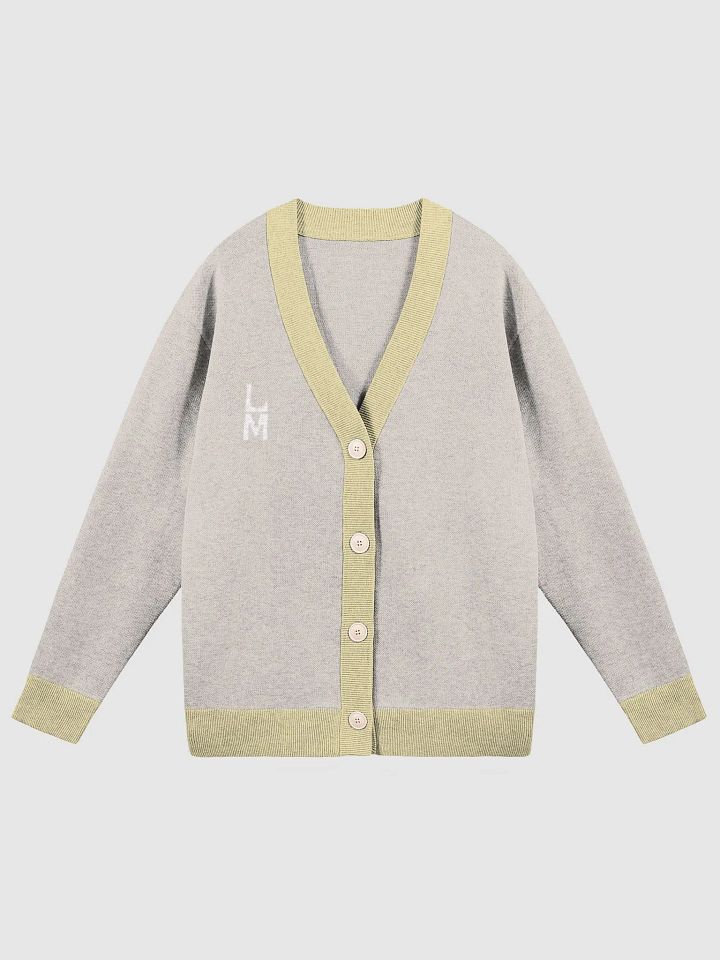 Knitted Cardigan Without Pocket (YELLOW AND SAND) product image (4)