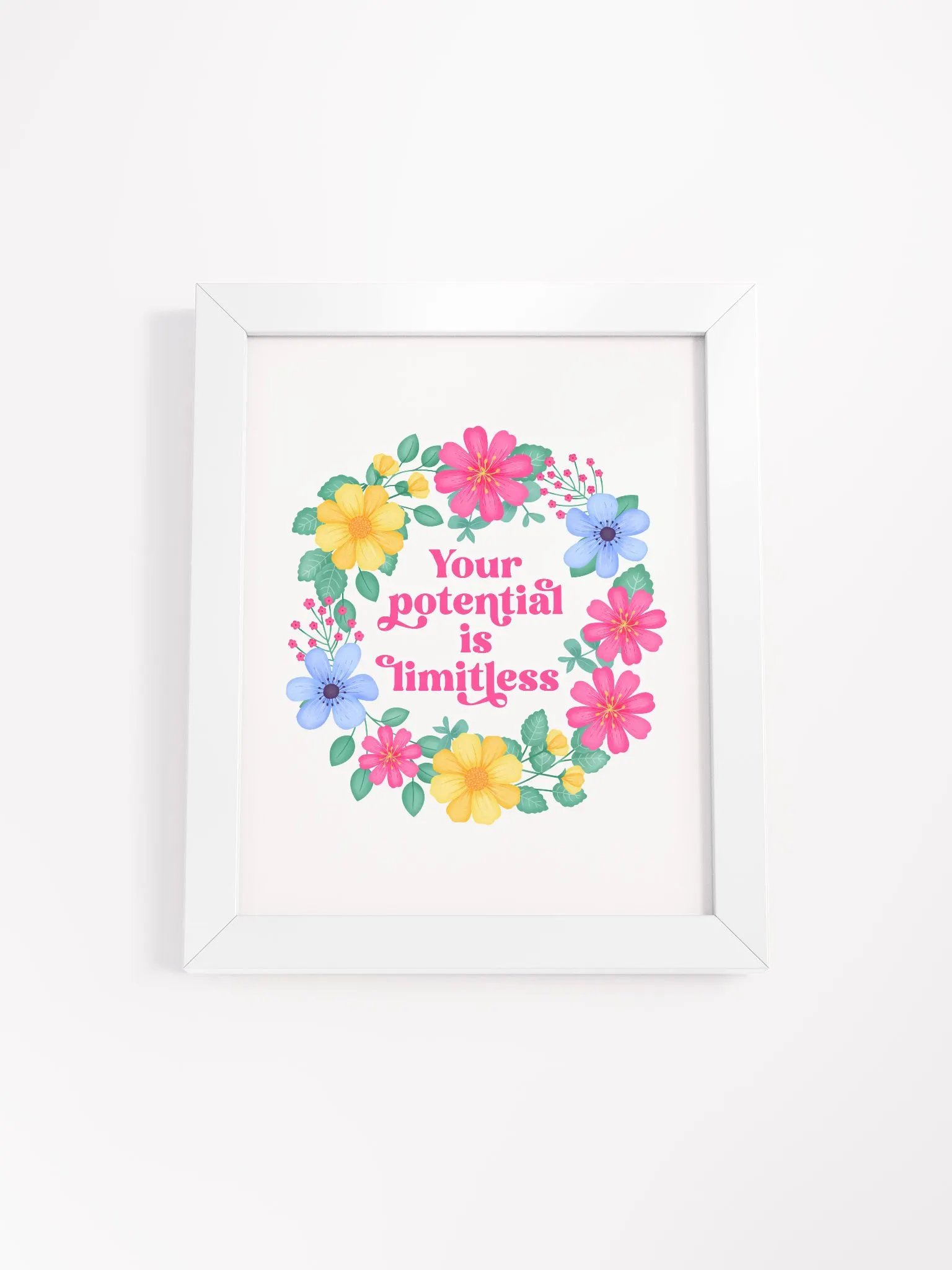 Your potential is limitless - Motivational Wall Art White product image (4)