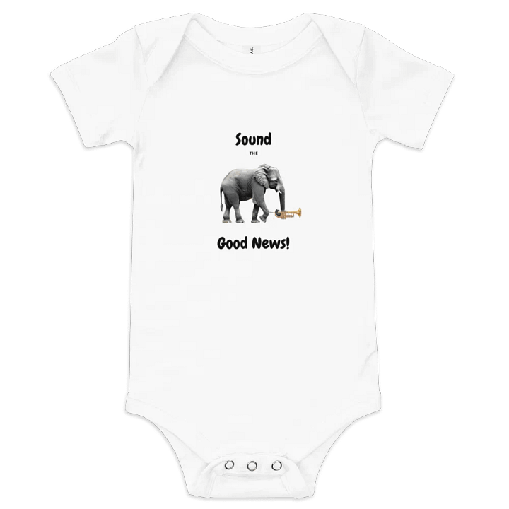 Trumpeting Elephant Baby Onesie product image (1)