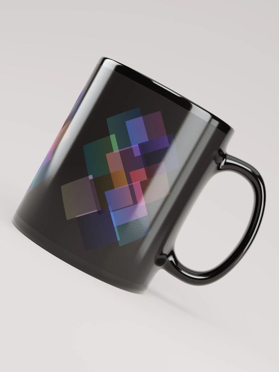 Geometric Gradient Artistic Squares Black Mug product image (9)
