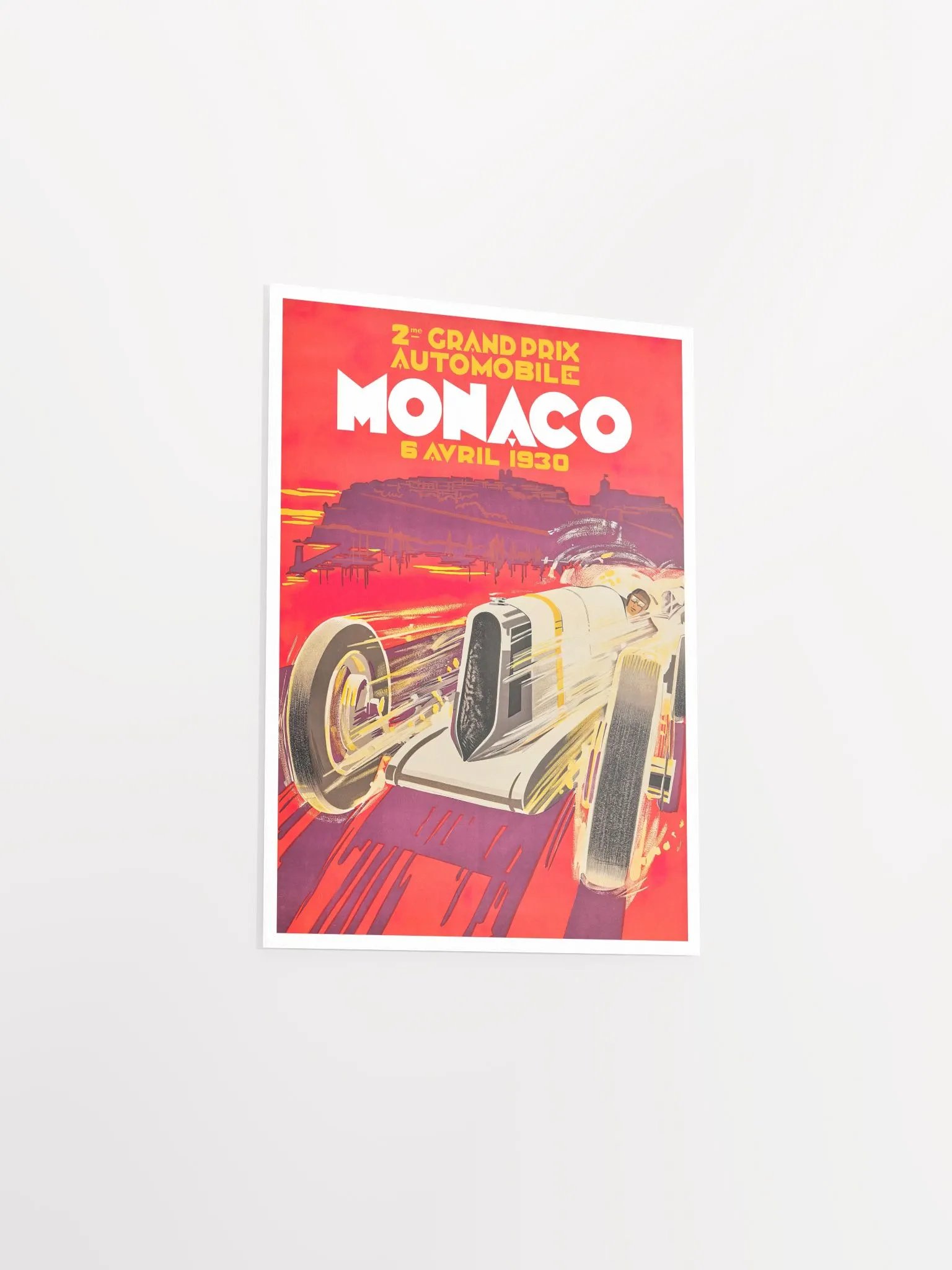 Monaco Vintage F1 Grand Prix, 1930 poster — Vintage Formula 1 poster, Monaco Grand Prix poster, retro travel poster, retro travel art product image (8)
