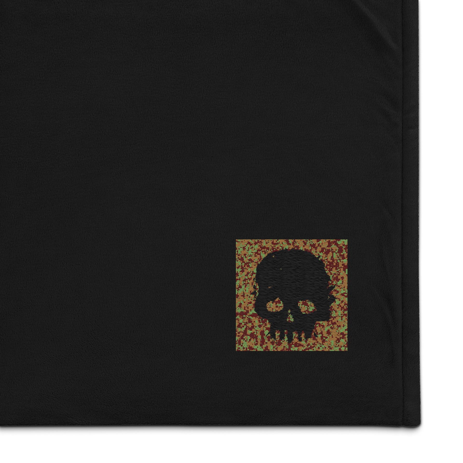 Pixelated Skull Premium Sherpa Blanket product image (1)