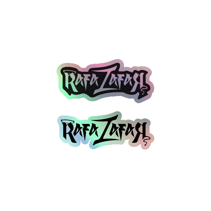 RafaZafar Logotext Holographic Sticker (outlined) product image (1)