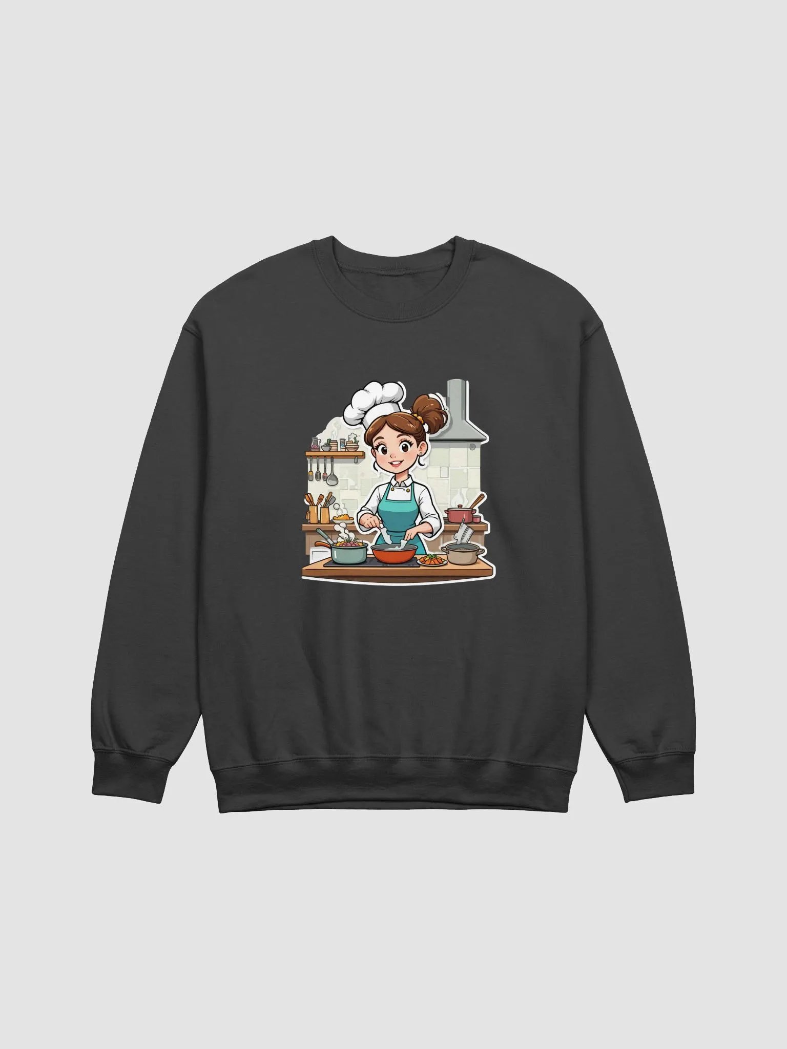 Chef's Kitchen Cartoon Crewneck Sweatshirt product image (2)