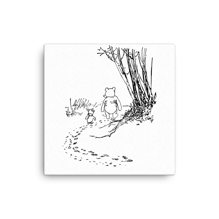 Pooh Bear and Piglet Walking the Path Canvas Artwork product image (1)