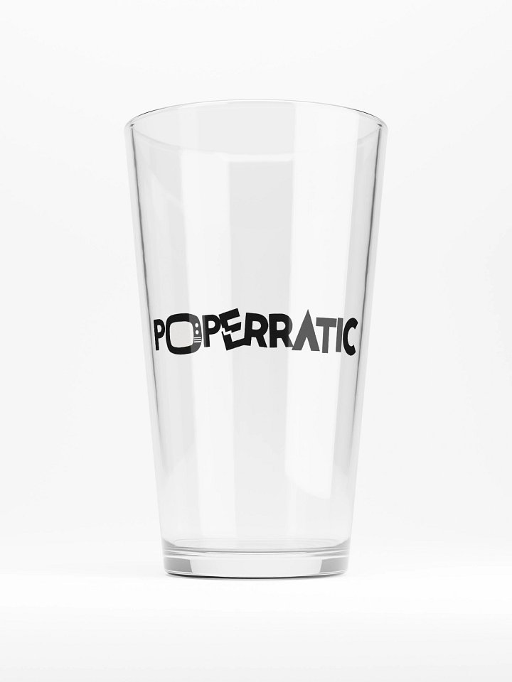 Poperratic Transparent Logo Pint Glass product image (1)