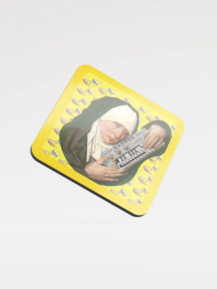 Mater Dolorosa meets Roland TB 303 by Frank Fonik, Techno EDM Glossed Cork Coaster product image (2)