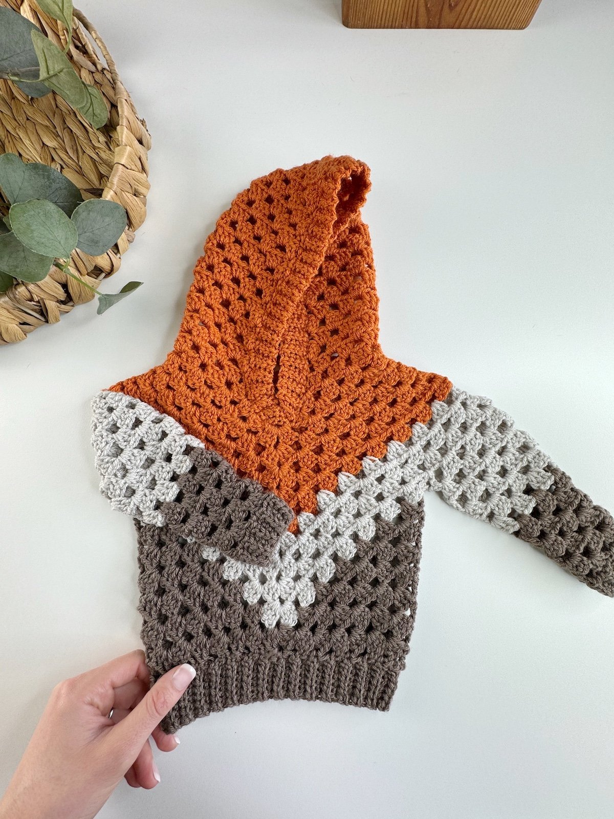 Baby Hoodie Pattern | Granny Stitch Child Crochet Hoodie | Sizes Newborn to 10 Years Pdf product image (6)