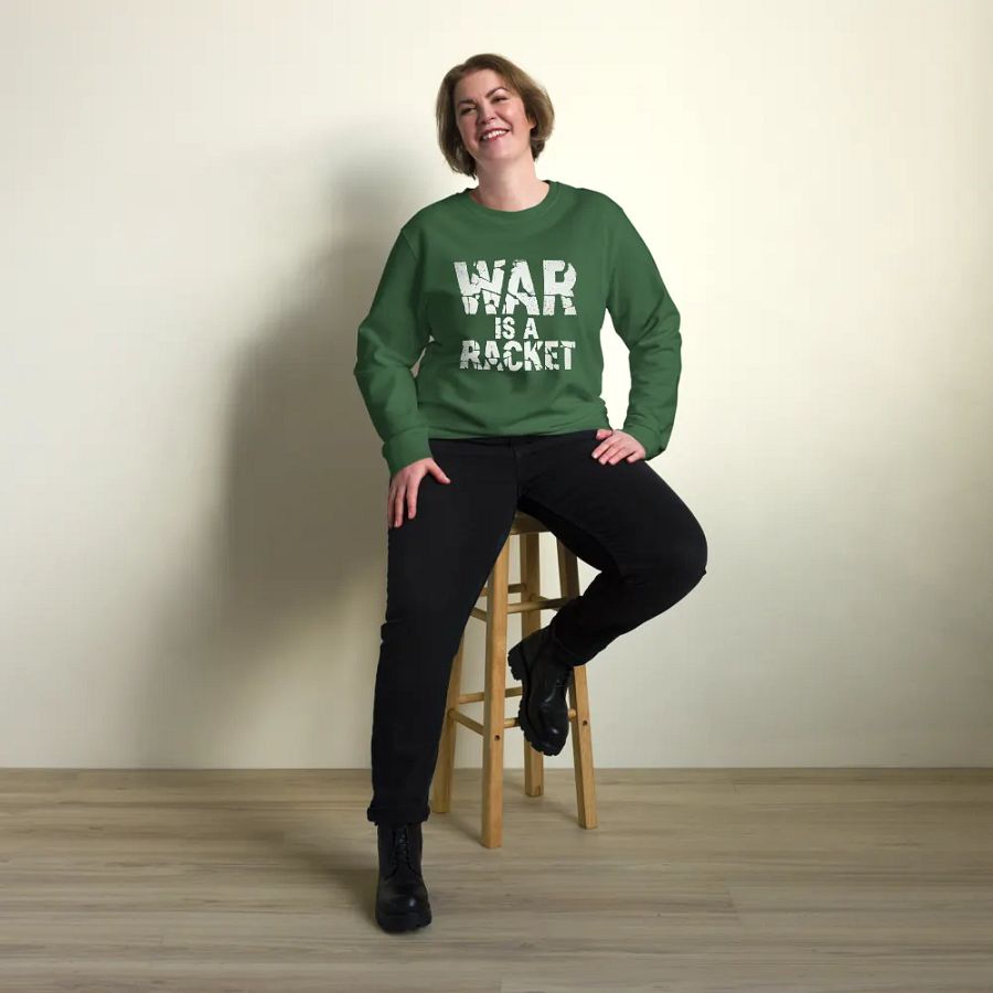 Retro Distressed War Is A Racket Print Sweatshirt product image (11)