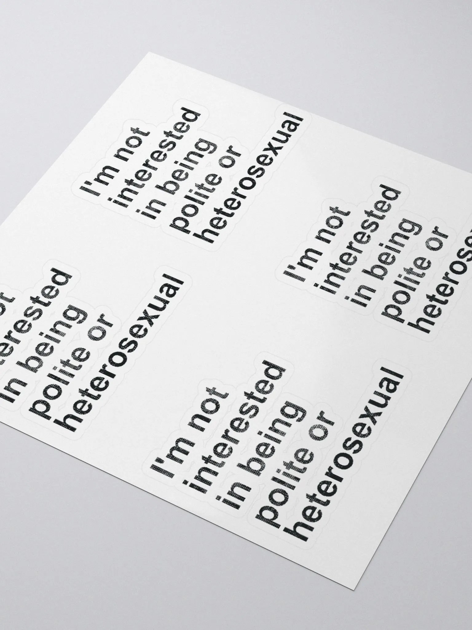 I'm not interested in being polite or heterosexual (mini non-holo) product image (3)