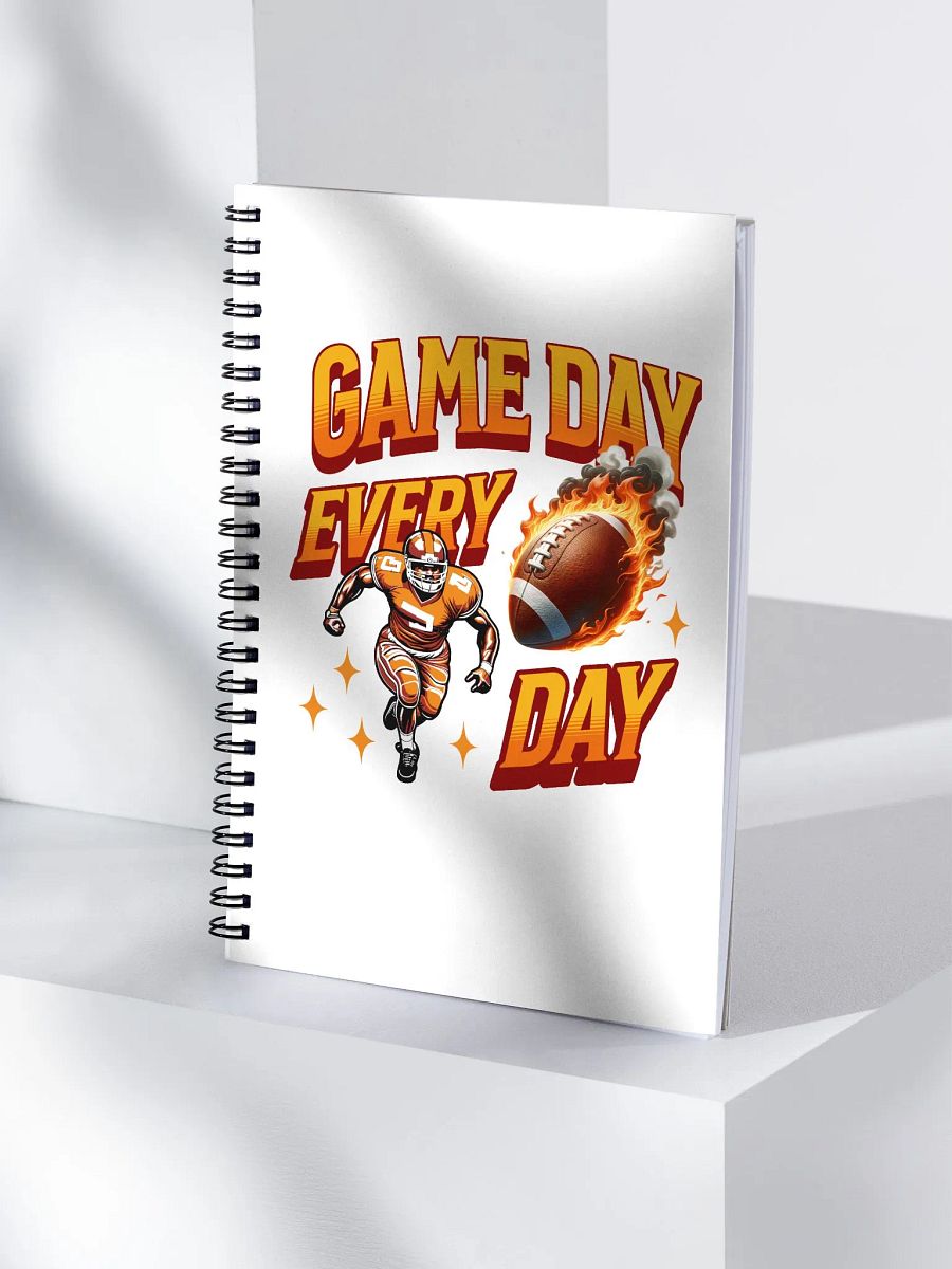 Game Day Every Day Football Flaming Spiral Notebook product image (3)
