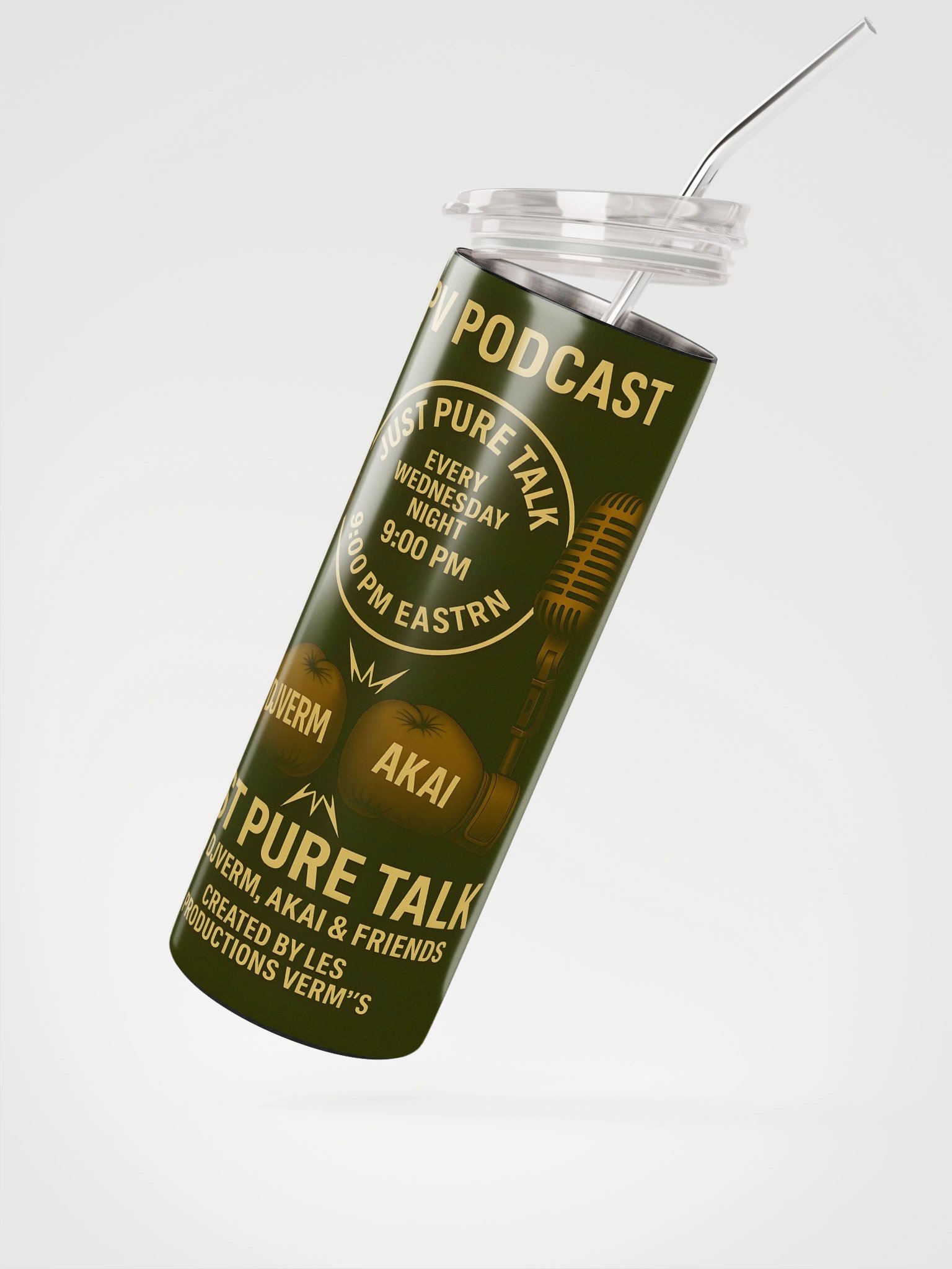 LPV Podcast x JUST PURE TALK Stainless Steel Tumbler product image (2)