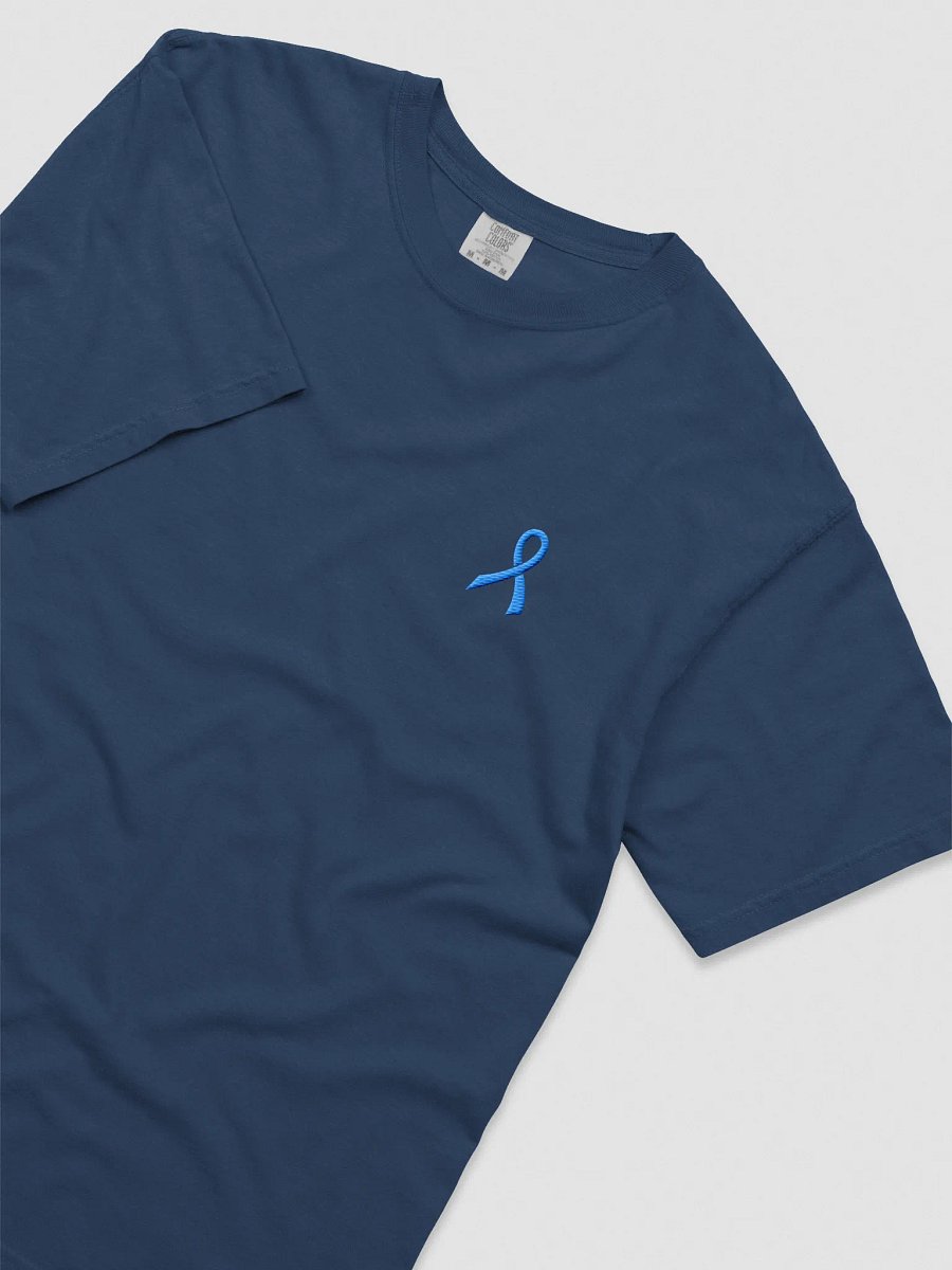 Awareness Blue Ribbon Loop T-Shirt - Embroidered product image (52)