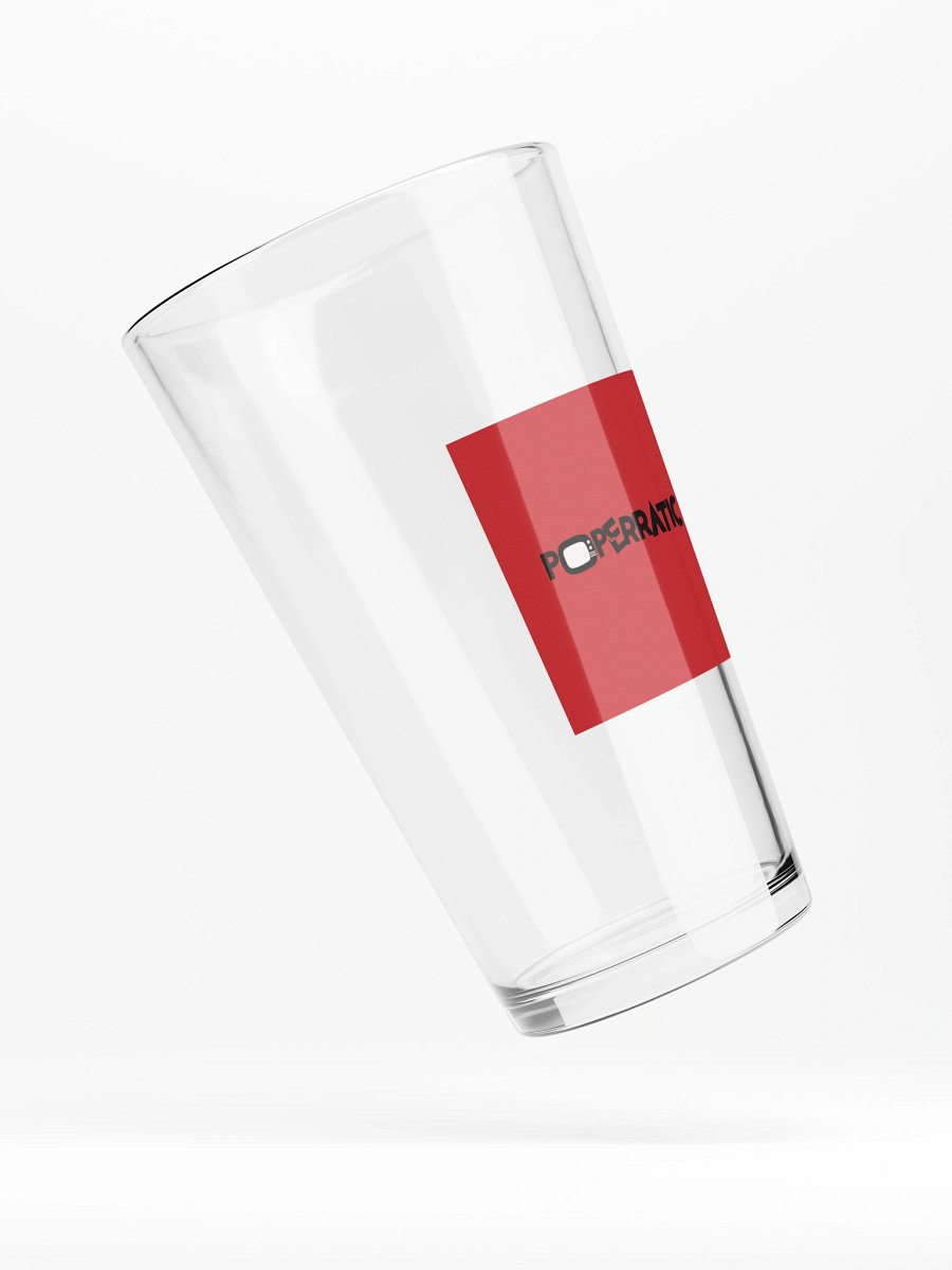 Poperratic Red Logo Pint Glass product image (4)