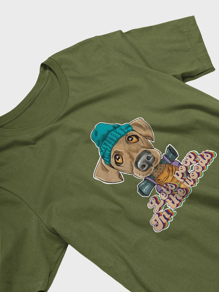 Camping Dog T shirt all Colors - Lets Poop In The Woods product image (55)