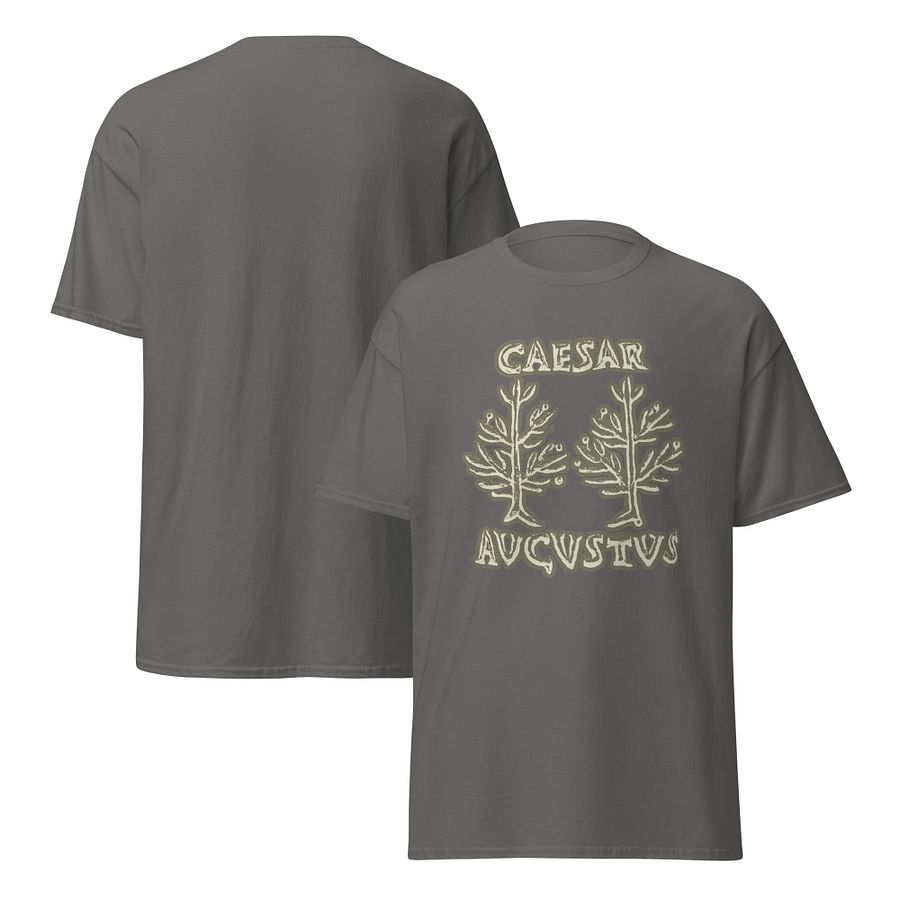 Caesar Augustus Octavian Authentic Roman Art from 27 BC, Charcoal T-Shirt product image (2)
