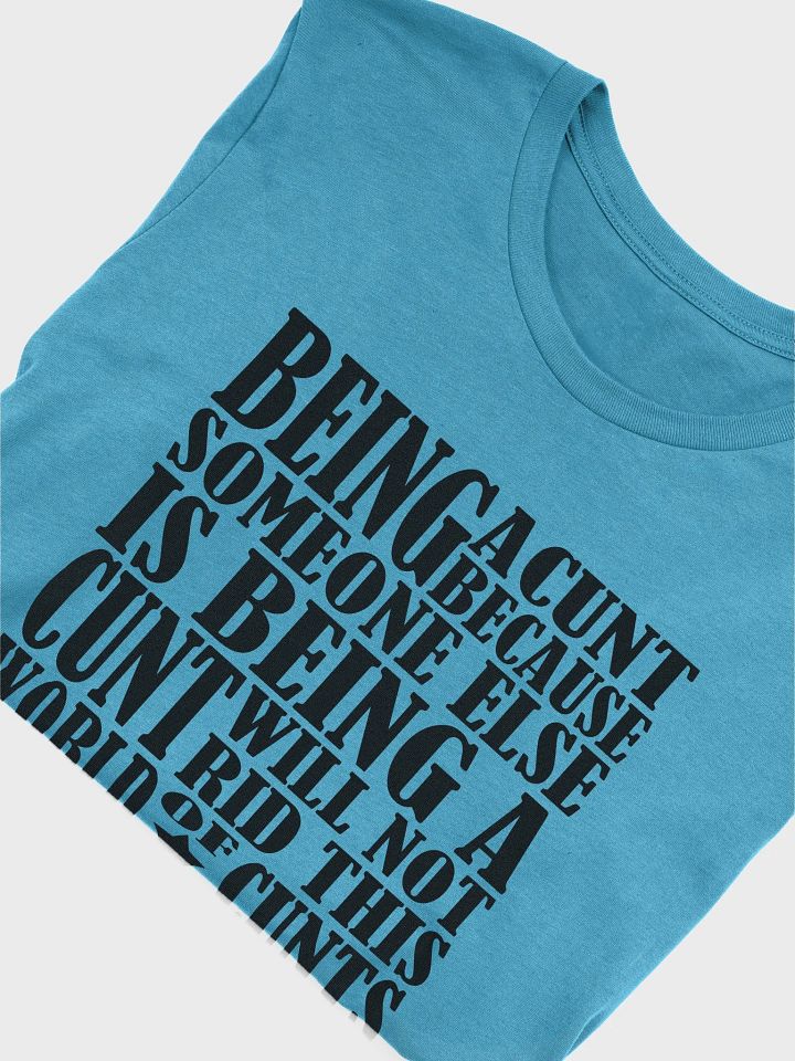 Stop Being A Cunt - Black Lettering - Bella+Canvas Supersoft T-Shirt product image (1)
