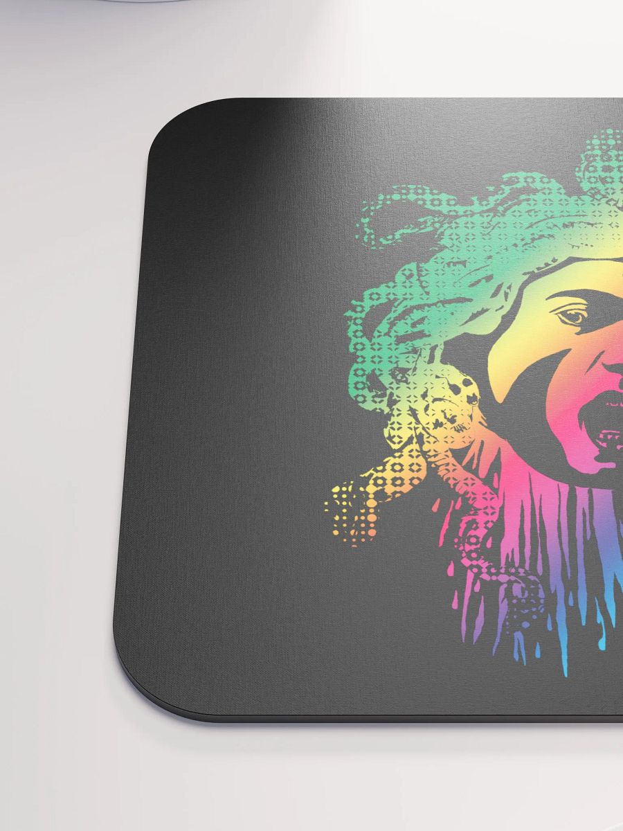 Rainbow Halftone Medusa on Dark - Mouse pad product image (6)
