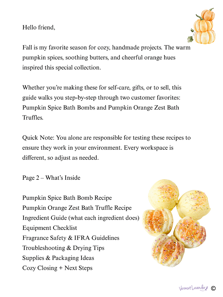 Pumpkin Bath Treats Recipe Guide product image (2)