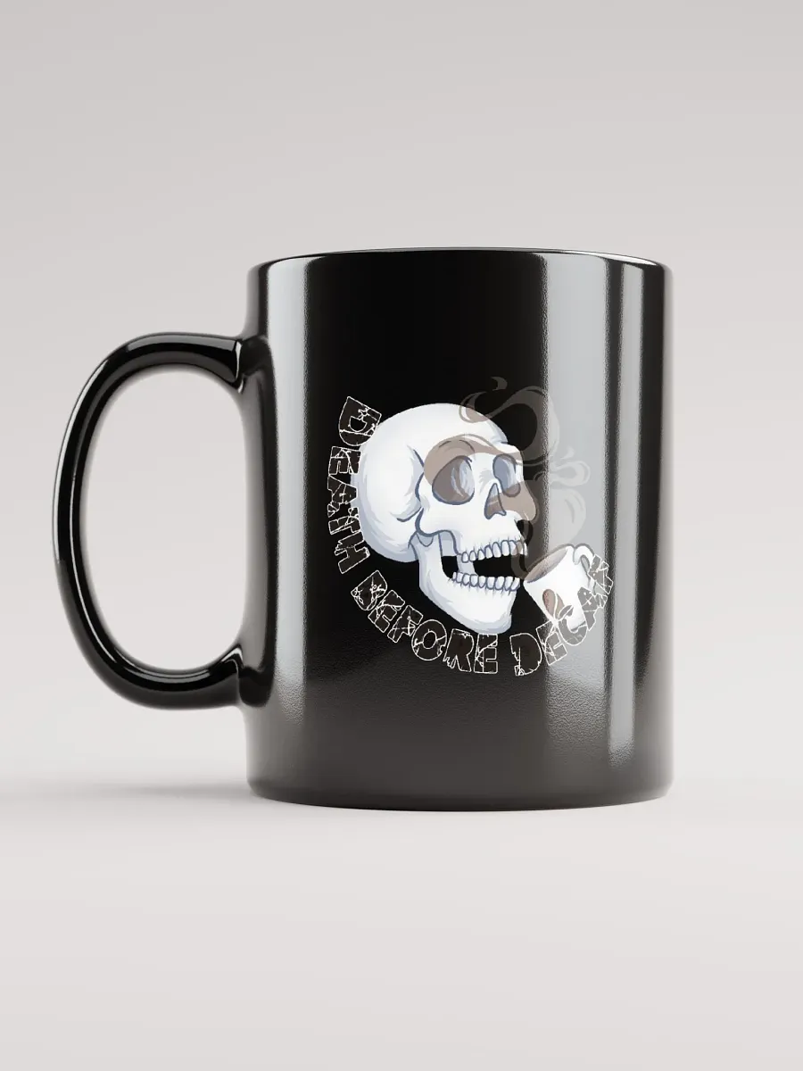Death Before Decaf Coffee Mug (Black) product image (6)